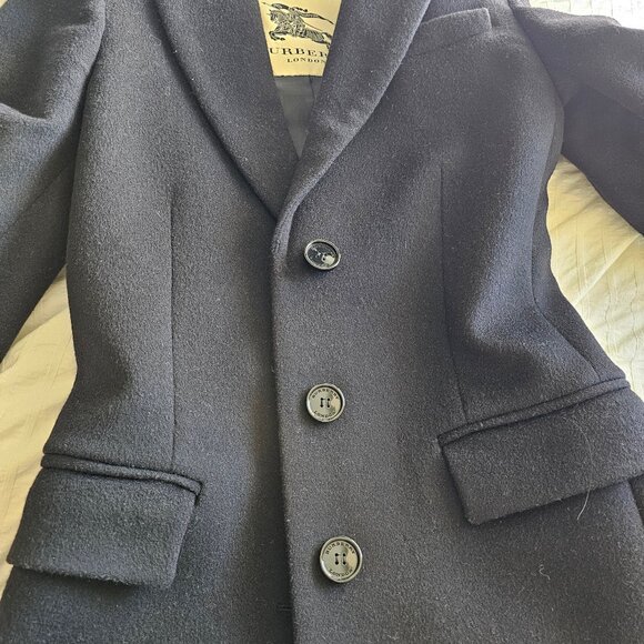 Burberry London Wool Cashmere Coat - Black - Sz UK2/US0/IT34 - Picture 6 of 16